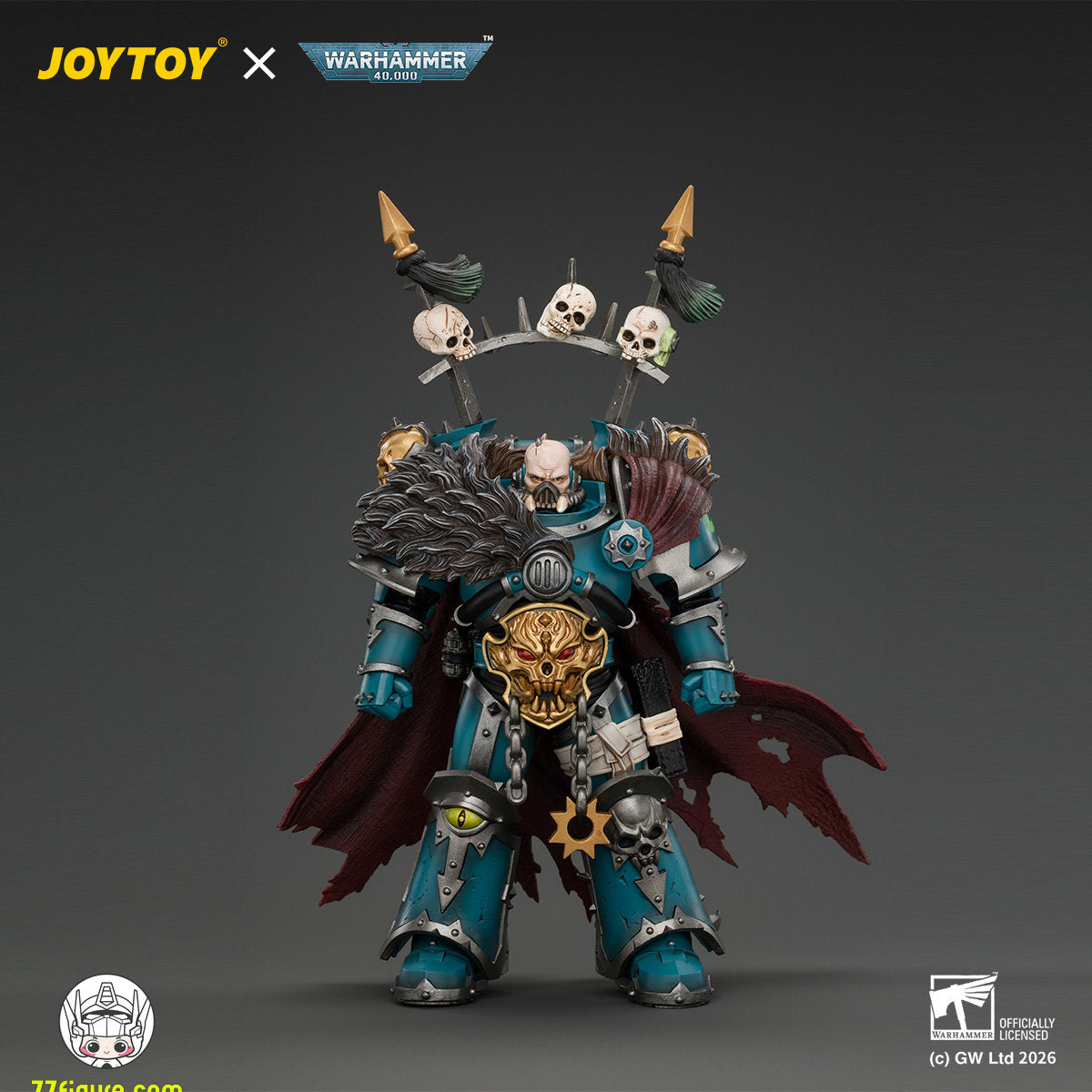 【予約商品】ジョイトイ JoyToy Source 1/18『ウォーハンマー40K』アルファ・レギオン ケイオス・ロード プラズマピストル＆アキュルスト・ウェポン付き 塗装済み可動フィギュア