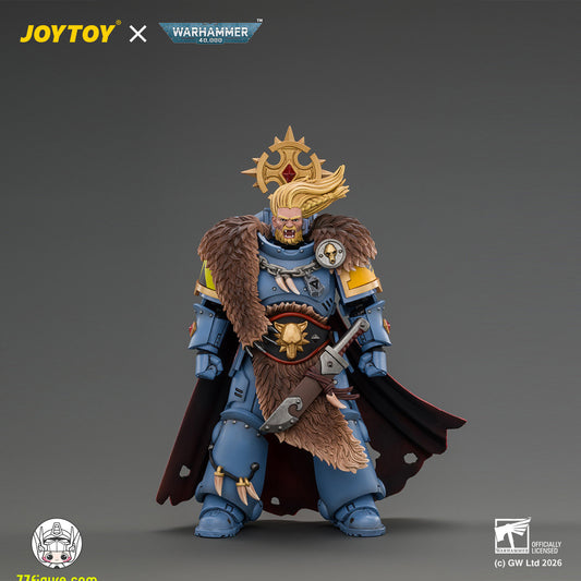 【予約商品】ジョイトイ JoyToy Source 1/18 『ウォーハンマー40K』 スペースウルフ ウルフガード・バトルリーダー マスタークラフト・パワーウェポン、ストームシールド、サンダーハンマー、マスタークラフト・ヘビーボルトピストル＆プラズマピストル付き 塗装済み可動フィギュア