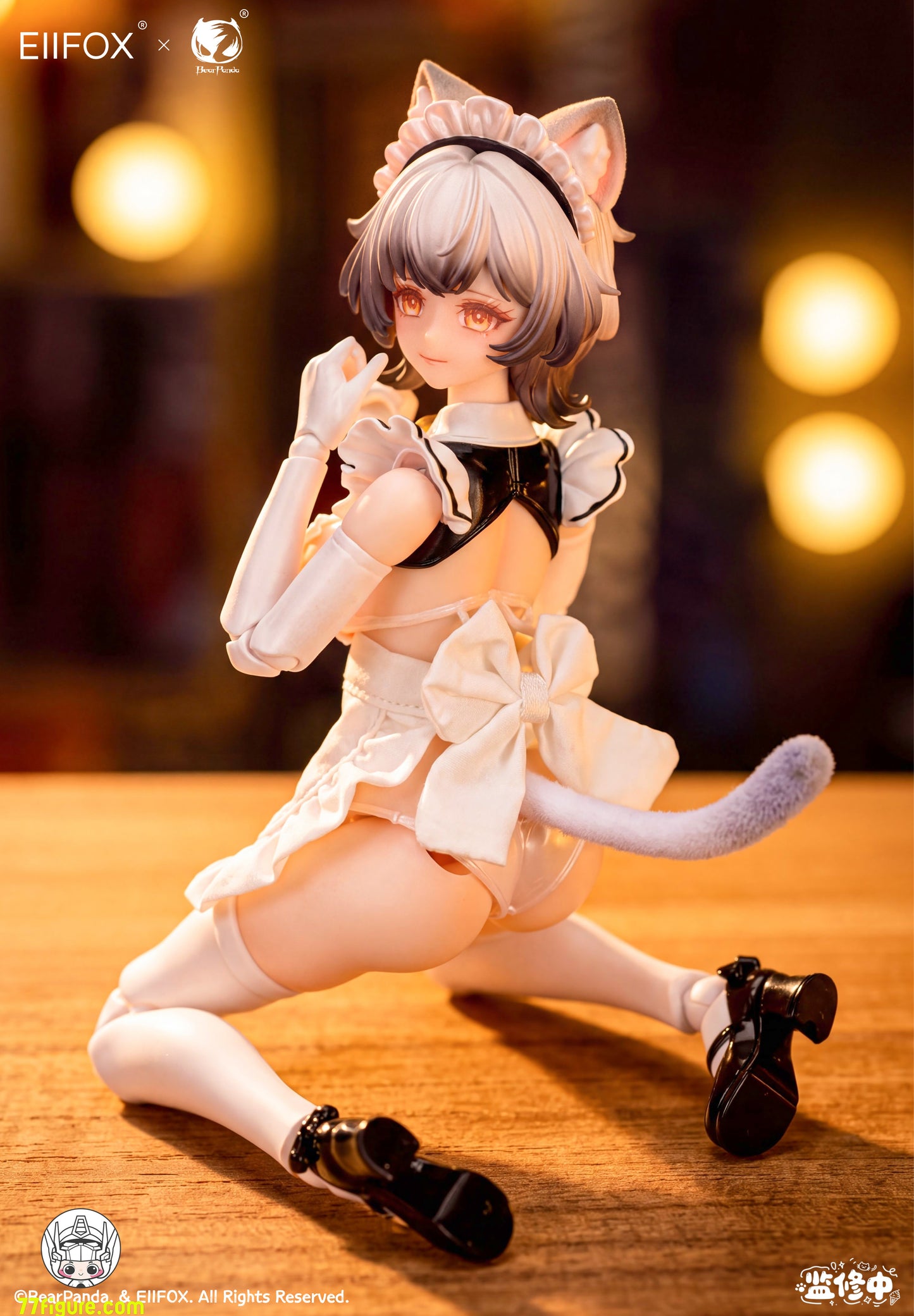 【予約商品】Eiifox x BearPanda 1/12 キャットメイド プディング 通常版 塗装済み可動フィギュア