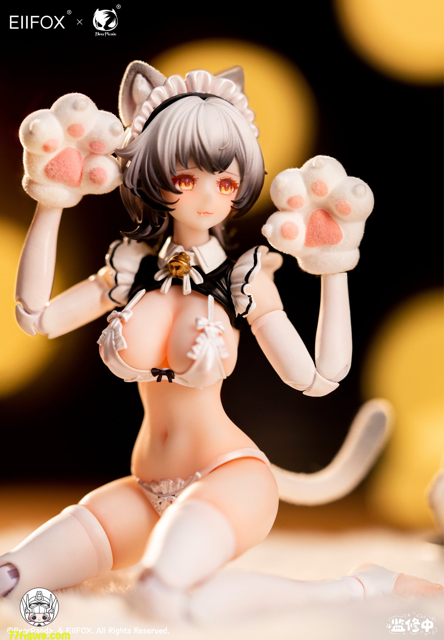 【予約商品】Eiifox x BearPanda 1/12 キャットメイド プディング 通常版 塗装済み可動フィギュア