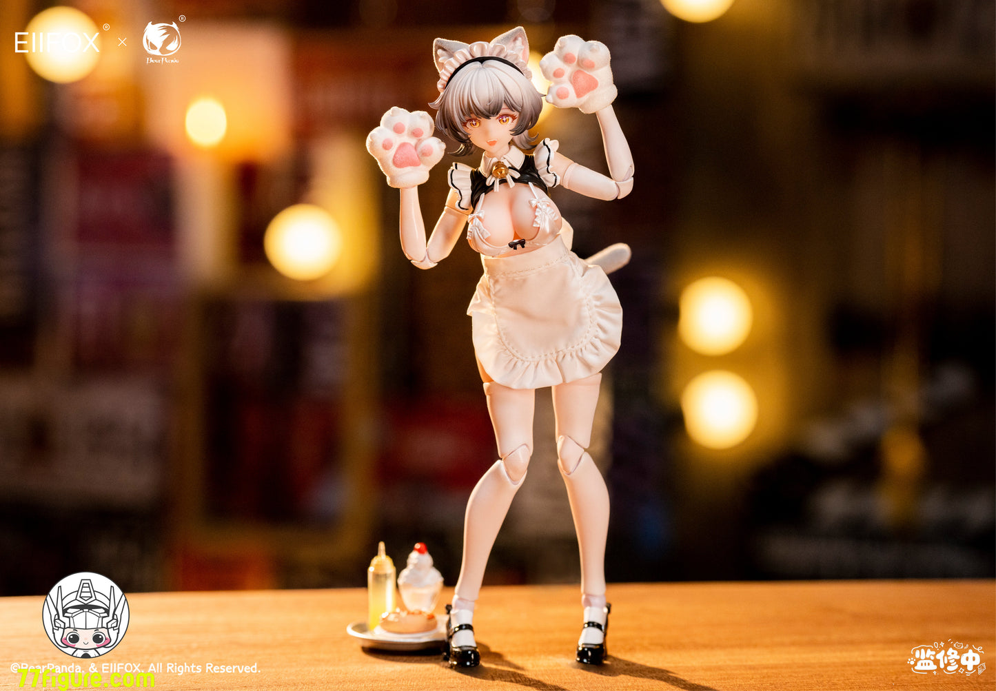 【予約商品】Eiifox x BearPanda 1/12 キャットメイド プディング 豪華版 塗装済み可動フィギュア