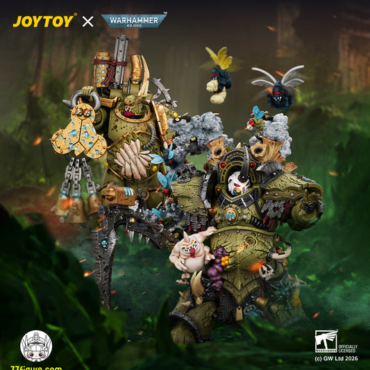 【予約商品】ジョイトイ JoyToy Source 1/18 『ウォーハンマー40K』デスガード タイファス＆プレイグマリーン 1 2体セット 塗装済み可動フィギュア