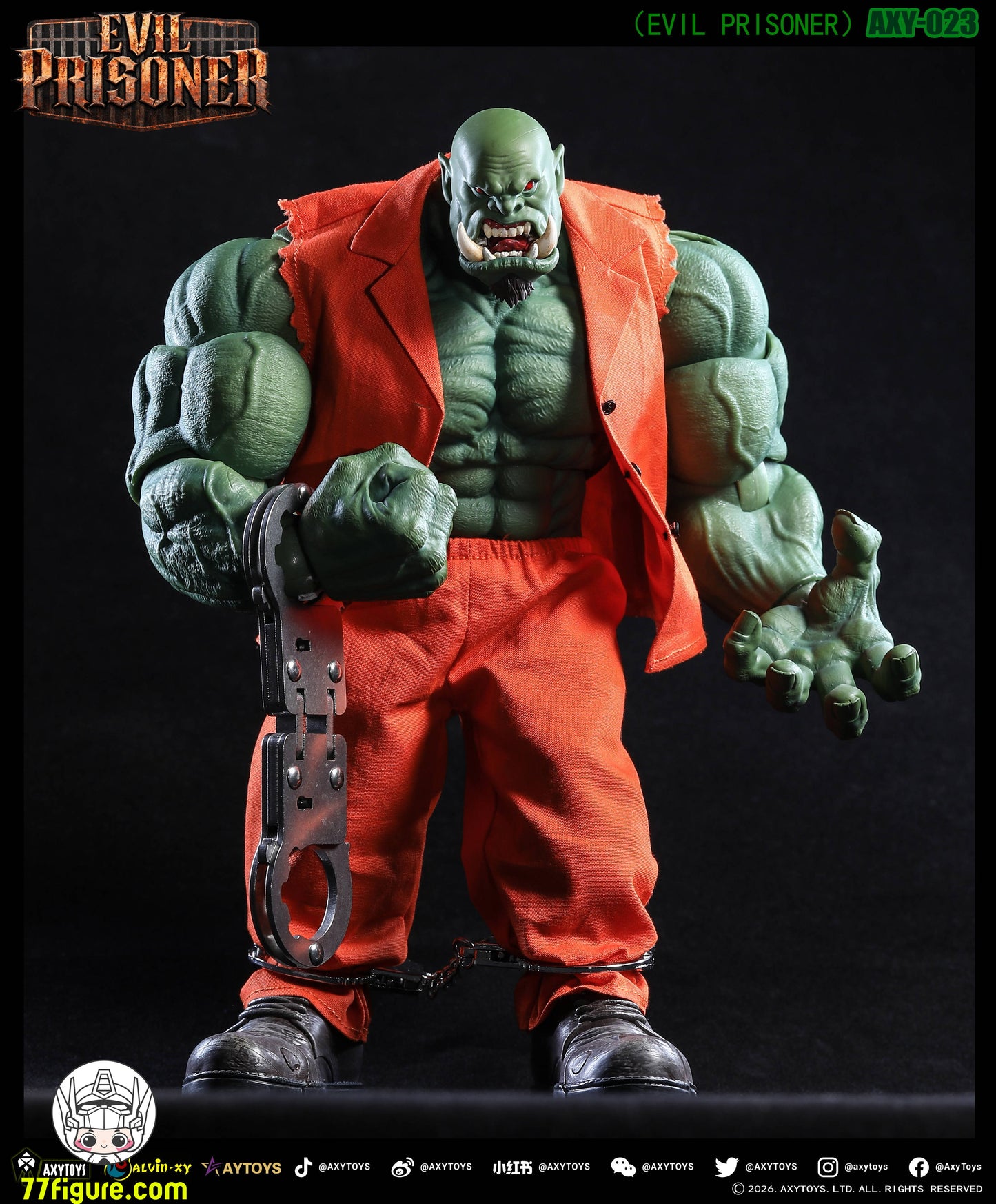 【予約商品】AXYTOYS AXY-023 イーヴィルプリズナー 緑Ver. 塗装済み可動フィギュア
