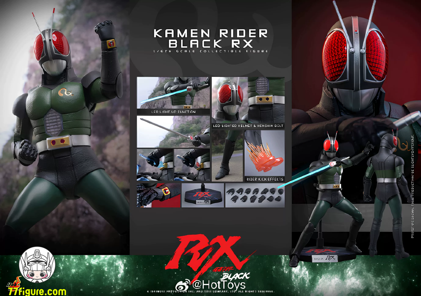 【予約商品】Hot Toys 1/6『仮面ライダーBLACK RX』 LED付き 塗装済み可動フィギュア