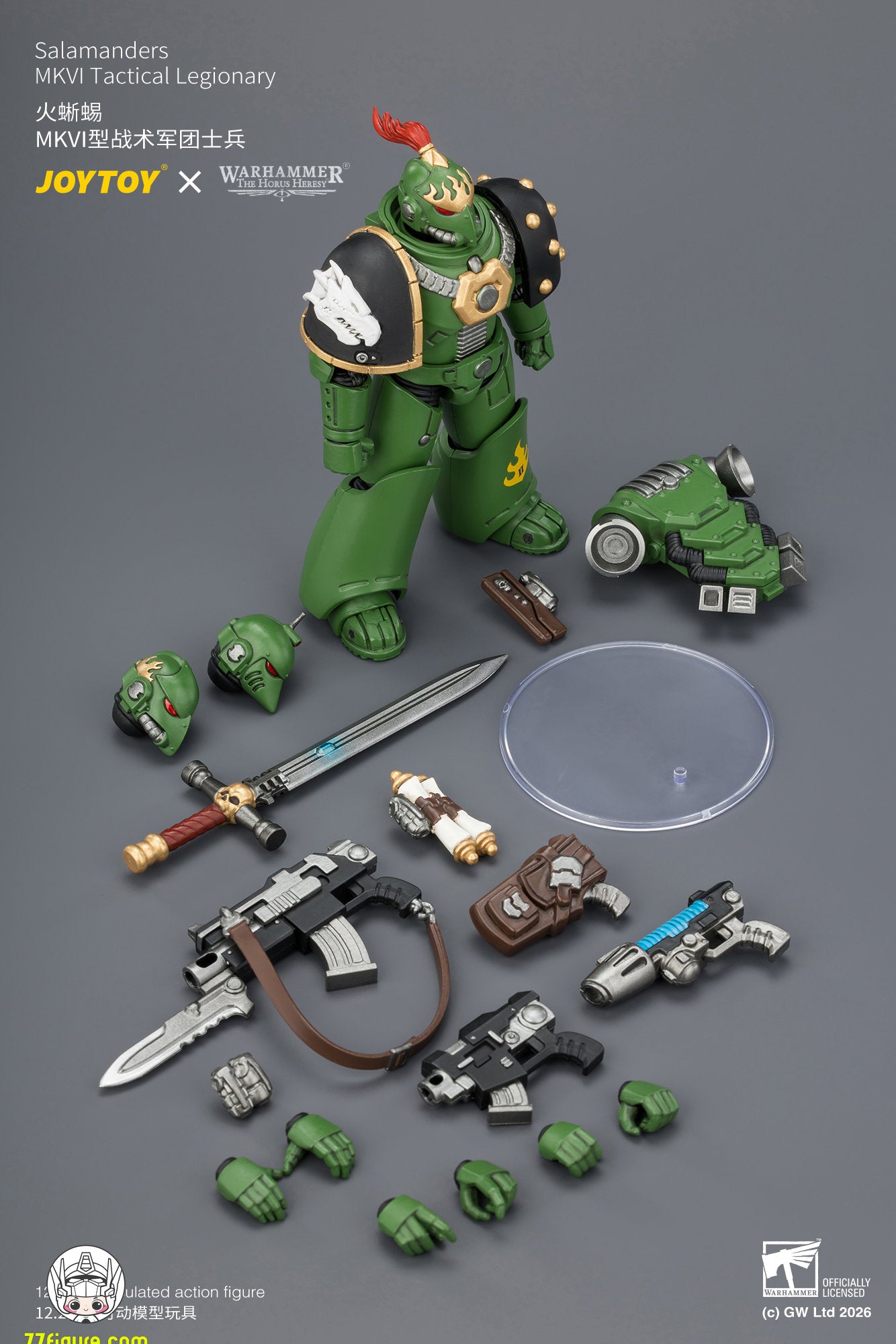 【予約商品】ジョイトイ JoyToy Source 1/18『ウォーハンマー ホルスの異端』サラマンダー MKVI戦術軍団兵 塗装済み可動フィギュア
