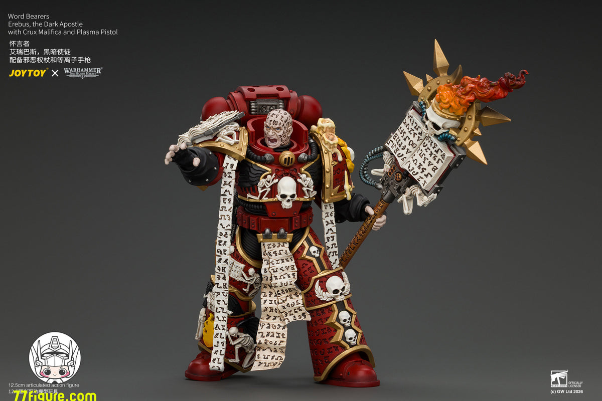 【予約商品】ジョイトイ JoyToy Source 1/18『ウォーハンマー ホルスの異端』エレバス ダーク・アポストル 邪悪な権杖＆プラズマピストル付き 塗装済み可動フィギュア