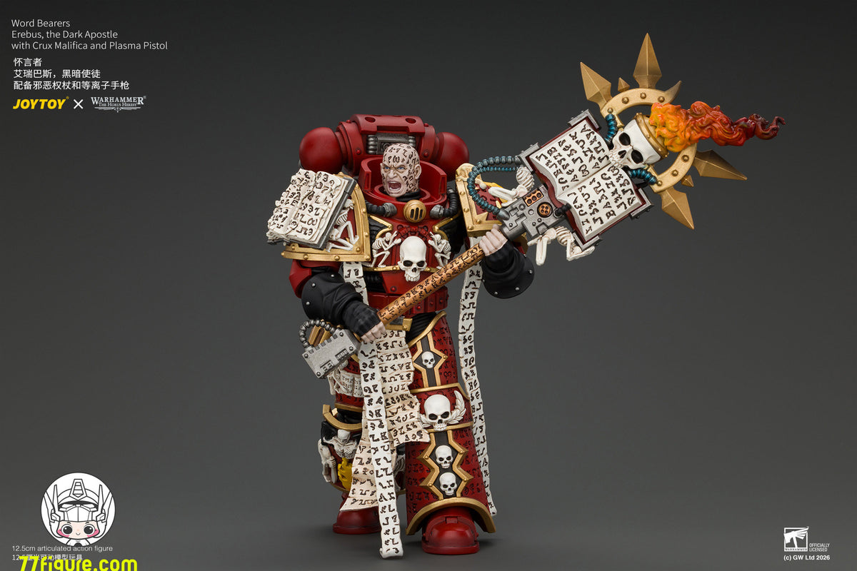 【予約商品】ジョイトイ JoyToy Source 1/18『ウォーハンマー ホルスの異端』エレバス ダーク・アポストル 邪悪な権杖＆プラズマピストル付き 塗装済み可動フィギュア