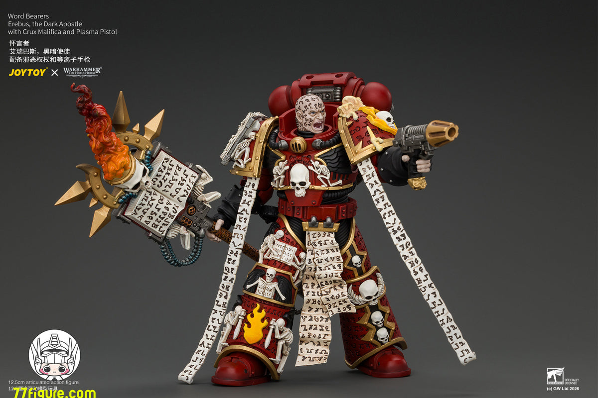 【予約商品】ジョイトイ JoyToy Source 1/18『ウォーハンマー ホルスの異端』エレバス ダーク・アポストル 邪悪な権杖＆プラズマピストル付き 塗装済み可動フィギュア