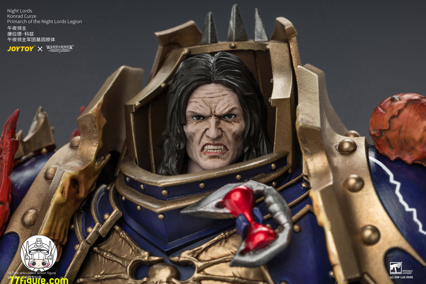 【予約商品】ジョイトイ JoyToy Source 1/18『ウォーハンマー ホルスの異端』ナイト・ロード コンラッド・カーズ ナイト・ロード軍団の原体 塗装済み可動フィギュア