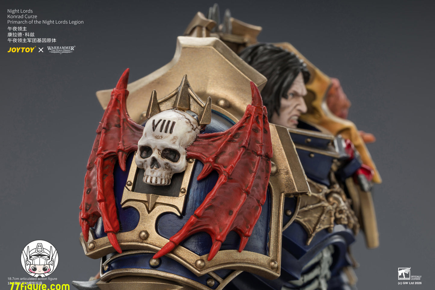 【予約商品】ジョイトイ JoyToy Source 1/18『ウォーハンマー ホルスの異端』ナイト・ロード コンラッド・カーズ ナイト・ロード軍団の原体 塗装済み可動フィギュア