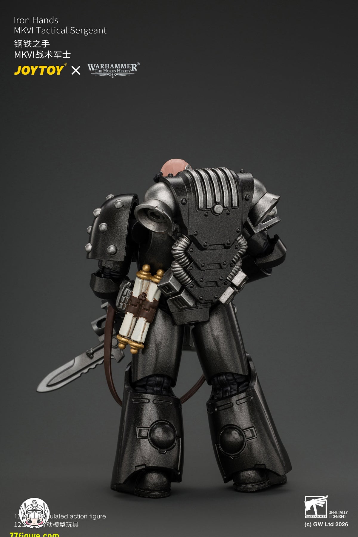 【予約商品】ジョイトイ JoyToy Source 1/18『ウォーハンマー ホルスの異端』アイアン・ハンズ MkVI タクティカル・サージェント ボルトガン・プラズマピストル＆パワーソード付き 塗装済み可動フィギュア