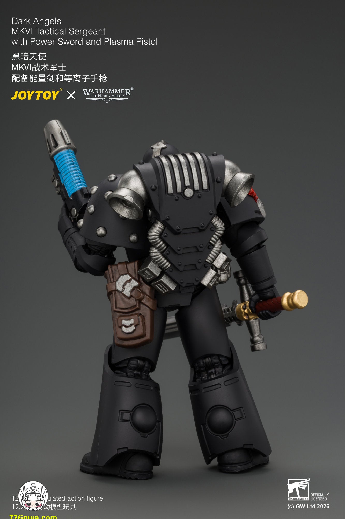 【予約商品】ジョイトイ JoyToy Source 1/18『ウォーハンマー ホルスの異端』ダーク・エンジェル MKVI タクティカル・サージェント パワーソード＆プラズマピストル付き 塗装済み可動フィギュア