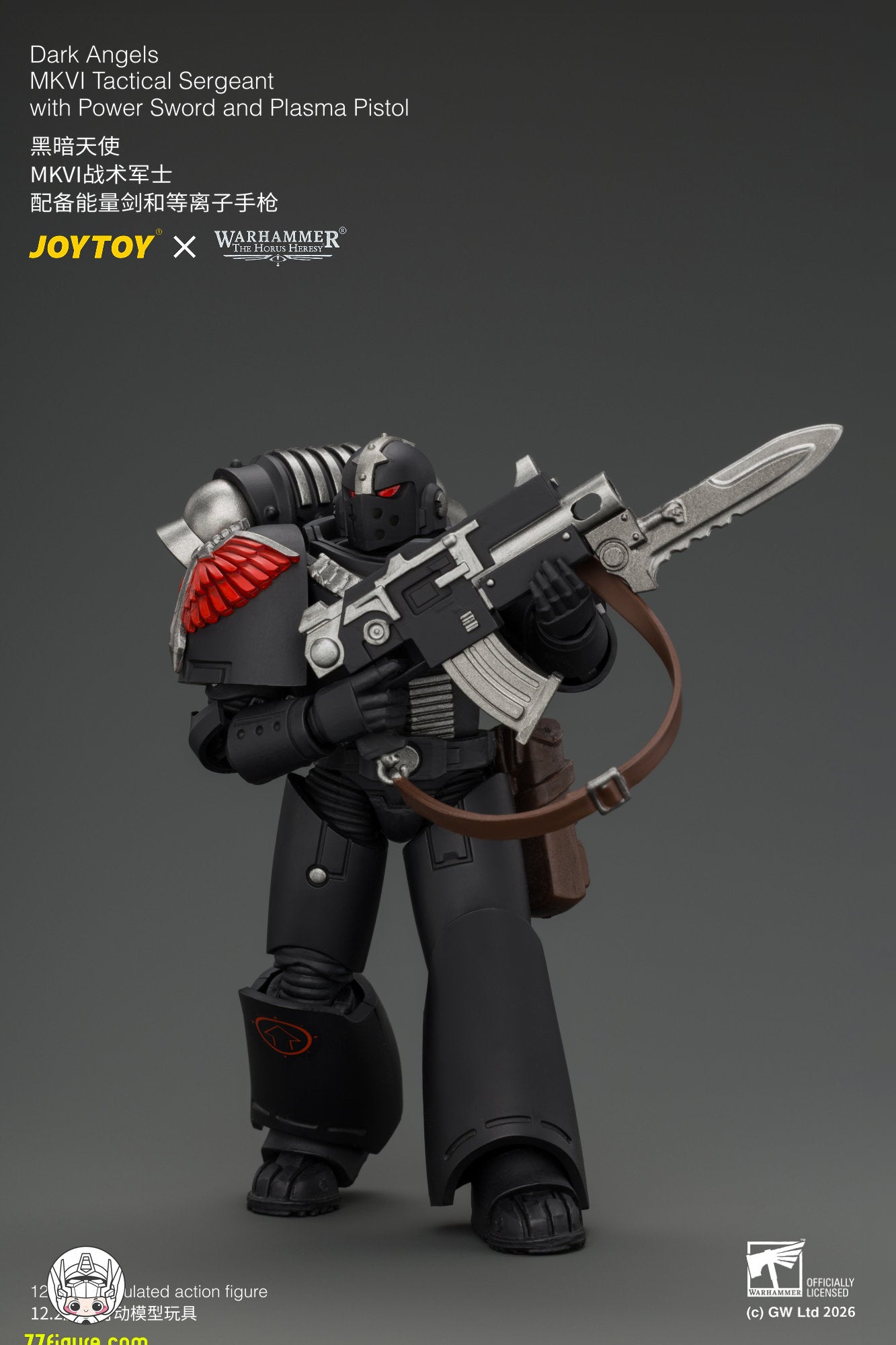 【予約商品】ジョイトイ JoyToy Source 1/18『ウォーハンマー ホルスの異端』ダーク・エンジェル MKVI タクティカル・サージェント パワーソード＆プラズマピストル付き 塗装済み可動フィギュア