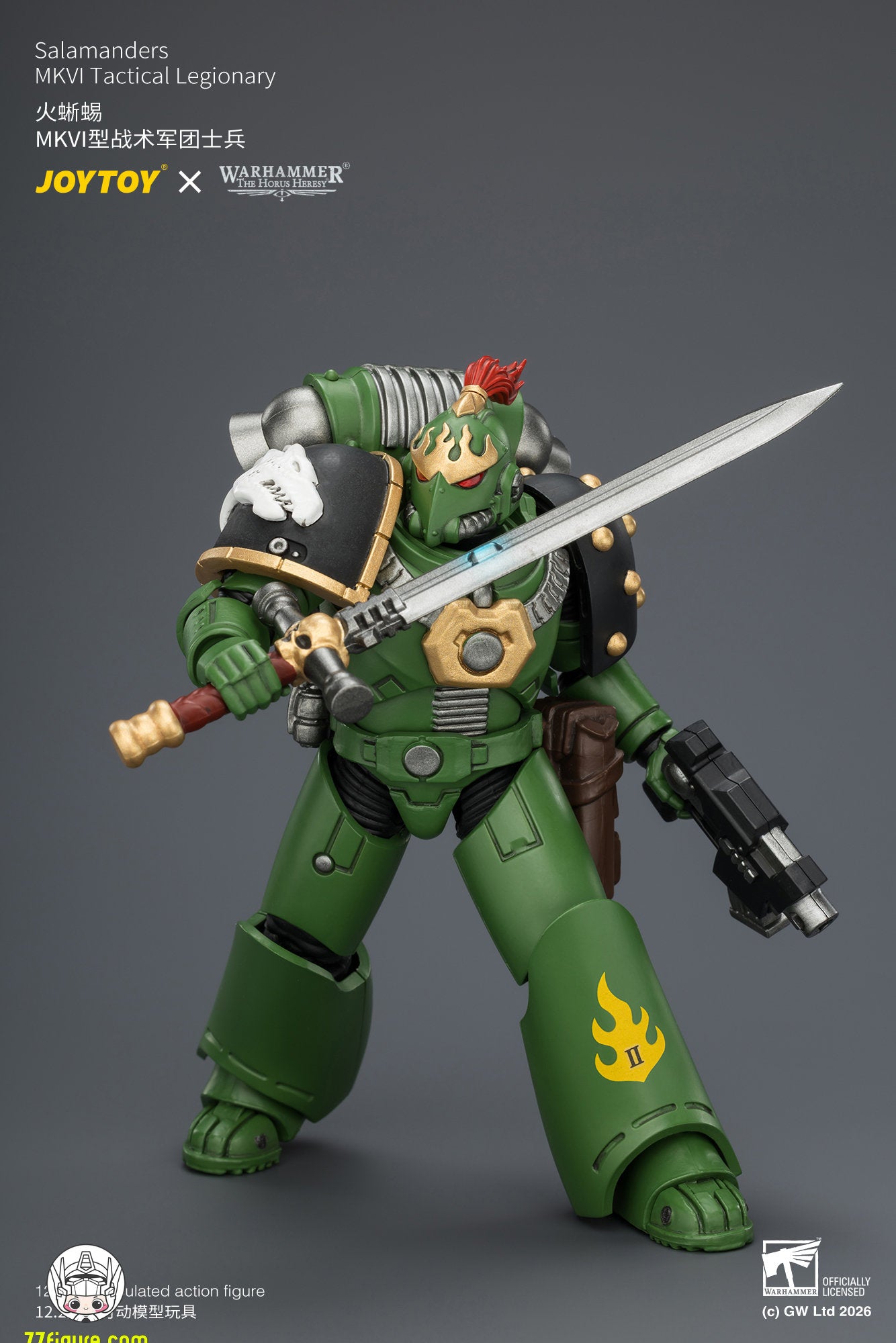 【予約商品】ジョイトイ JoyToy Source 1/18『ウォーハンマー ホルスの異端』サラマンダー MKVI戦術軍団兵 塗装済み可動フィギュア