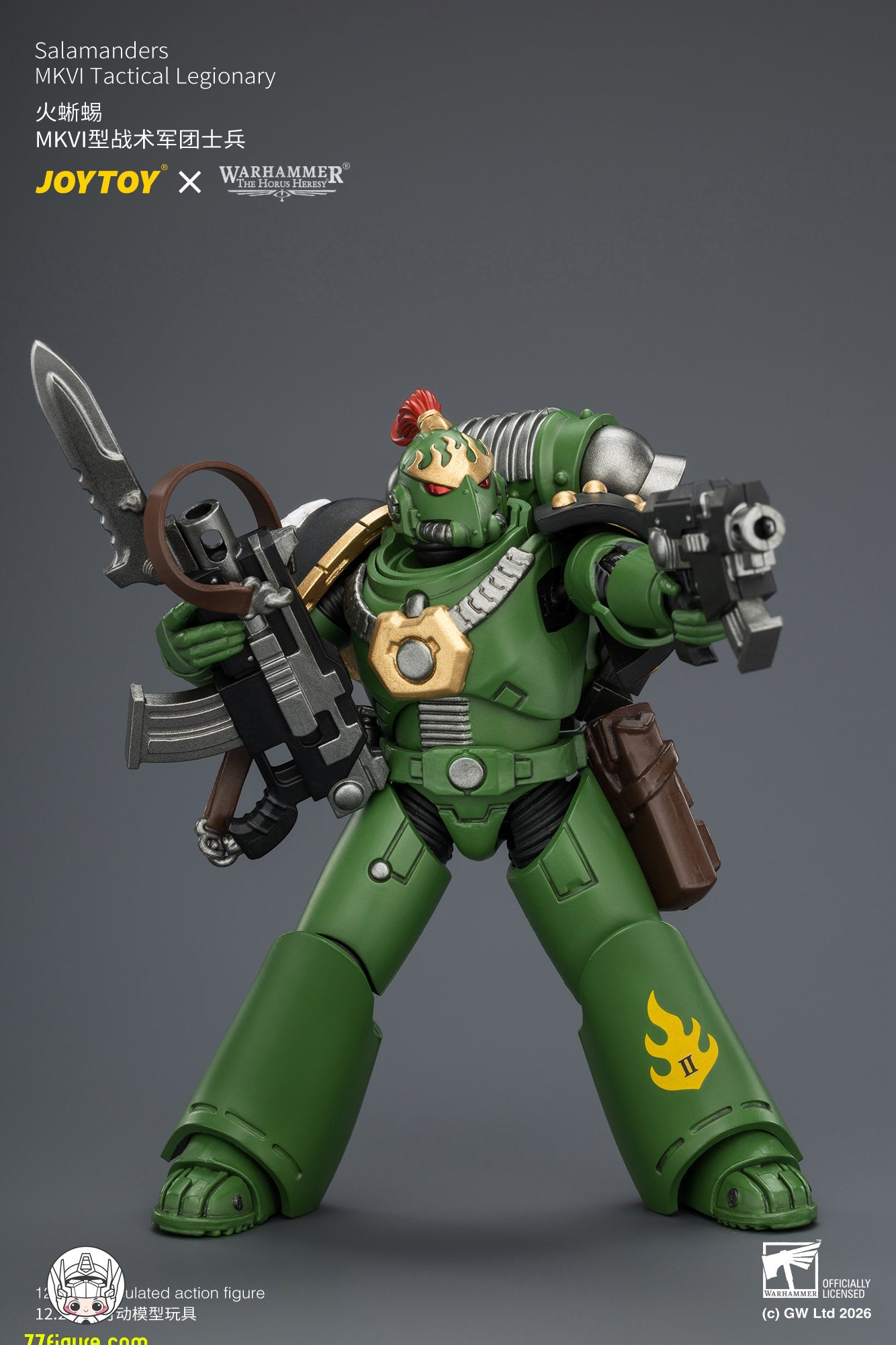 【予約商品】ジョイトイ JoyToy Source 1/18『ウォーハンマー ホルスの異端』サラマンダー MKVI戦術軍団兵 塗装済み可動フィギュア
