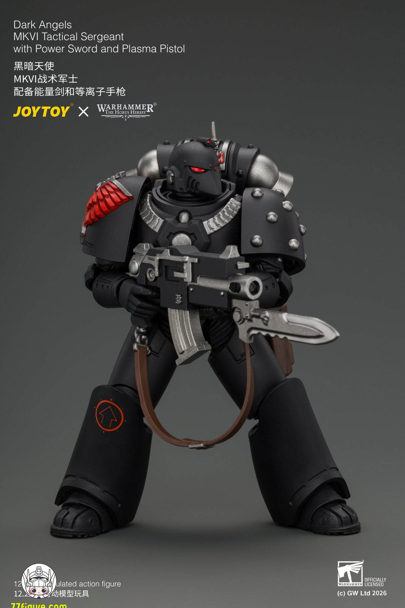 【予約商品】ジョイトイ JoyToy Source 1/18『ウォーハンマー ホルスの異端』ダーク・エンジェル MKVI タクティカル・サージェント パワーソード＆プラズマピストル付き 塗装済み可動フィギュア