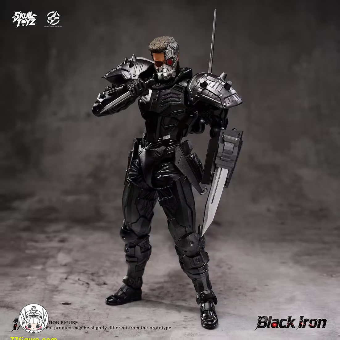 【予約商品】Skull Toyz x Snake 1/12 ブラックアイアン サイバー・チーム 塗装済み可動フィギュア