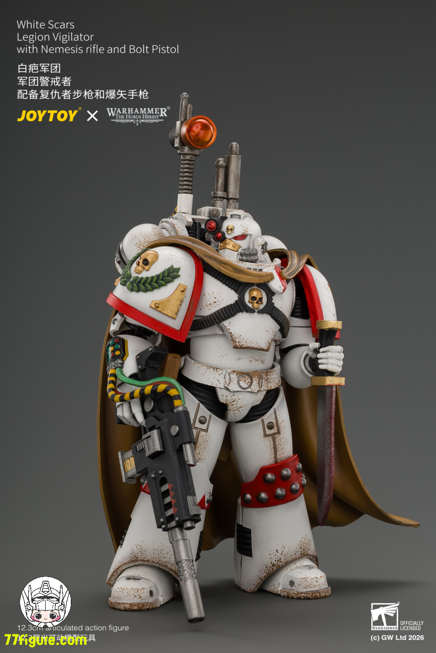 ジョイトイ JoyToy Source 1/18『ウォーハンマー ホルスの異端』ホワイト・スカー軍団 ヴィジレーター ネメシスライフル＆ボルトピストル付き 塗装済み可動フィギュア 商品画像 3