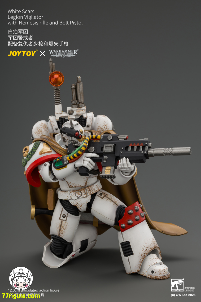 ジョイトイ JoyToy Source 1/18『ウォーハンマー ホルスの異端』ホワイト・スカー軍団 ヴィジレーター ネメシスライフル＆ボルトピストル付き 塗装済み可動フィギュア 商品画像 5