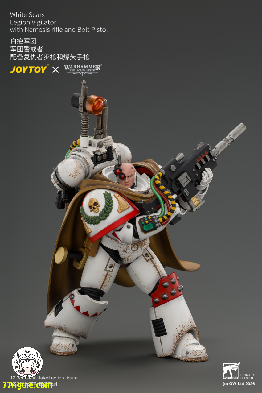 ジョイトイ JoyToy Source 1/18『ウォーハンマー ホルスの異端』ホワイト・スカー軍団 ヴィジレーター ネメシスライフル＆ボルトピストル付き 塗装済み可動フィギュア 商品画像 6