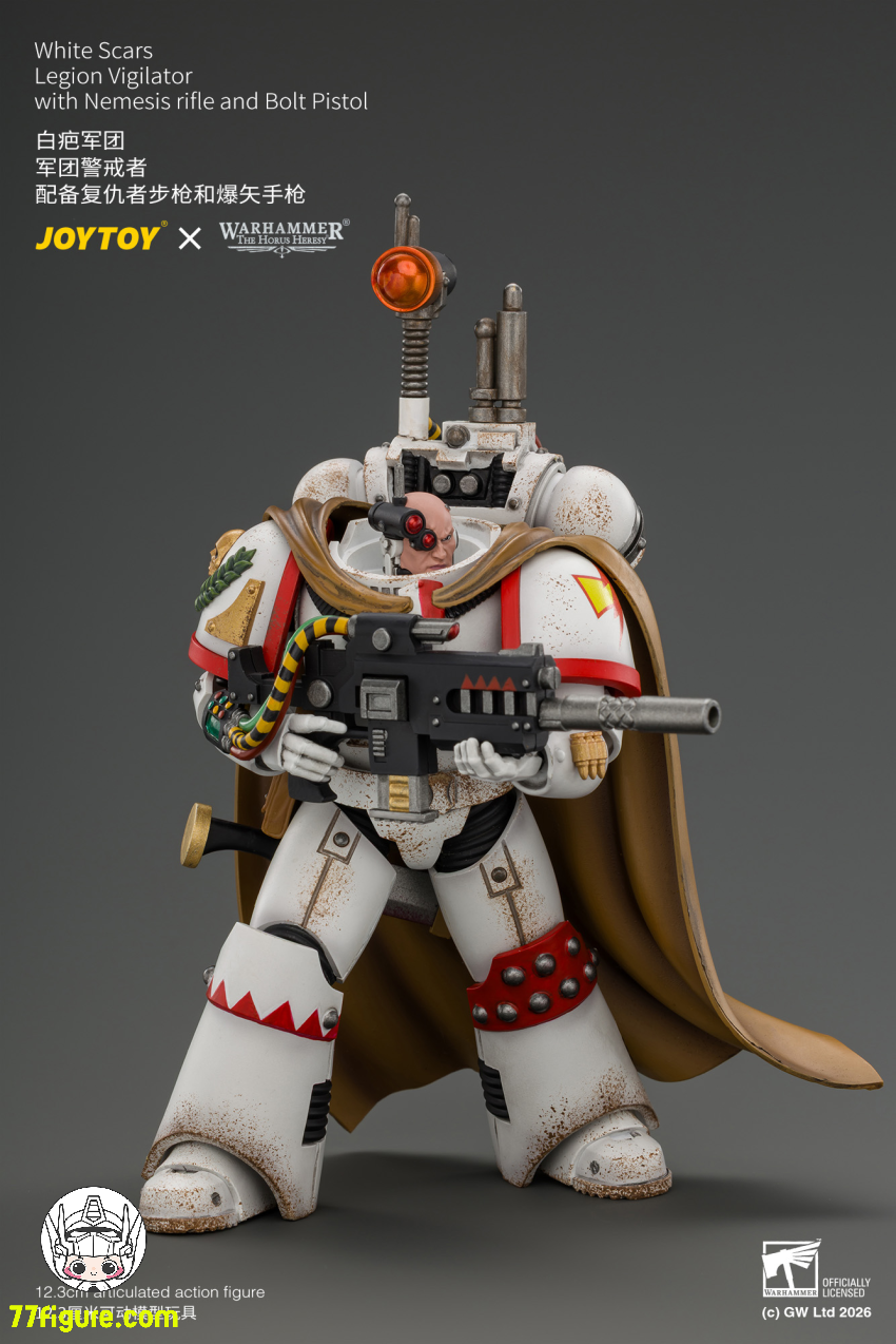 ジョイトイ JoyToy Source 1/18『ウォーハンマー ホルスの異端』ホワイト・スカー軍団 ヴィジレーター ネメシスライフル＆ボルトピストル付き 塗装済み可動フィギュア 商品画像 7