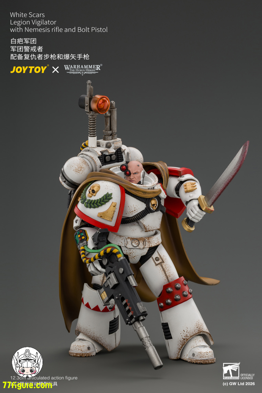 ジョイトイ JoyToy Source 1/18『ウォーハンマー ホルスの異端』ホワイト・スカー軍団 ヴィジレーター ネメシスライフル＆ボルトピストル付き 塗装済み可動フィギュア 商品画像 8