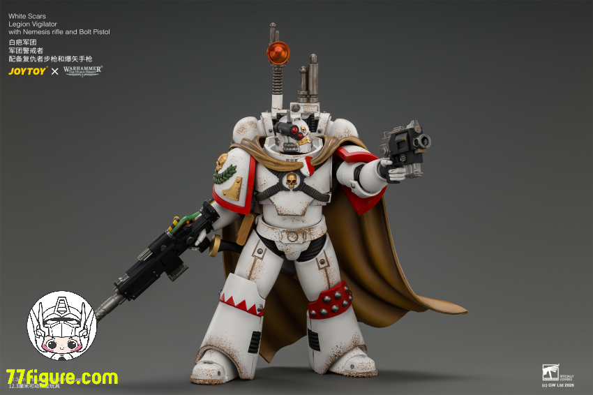 ジョイトイ JoyToy Source 1/18『ウォーハンマー ホルスの異端』ホワイト・スカー軍団 ヴィジレーター ネメシスライフル＆ボルトピストル付き 塗装済み可動フィギュア 商品画像 9