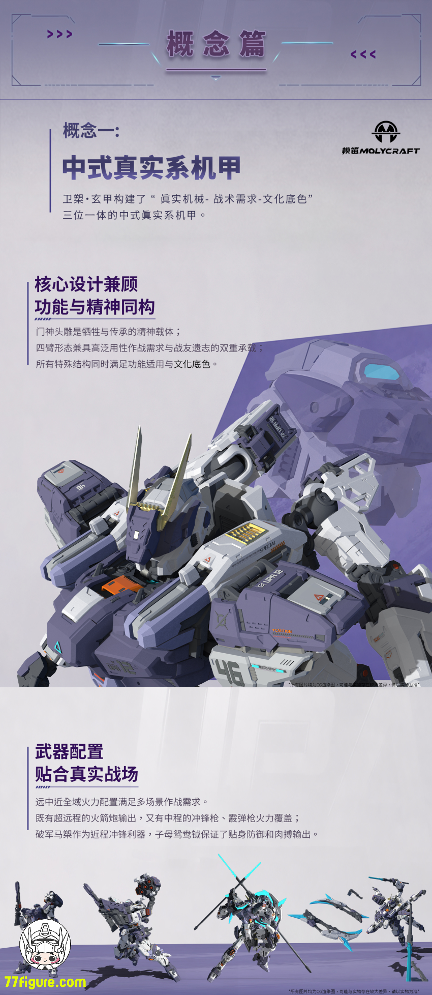 Molycraft x CiYuanJuXiang 1/100 UPA-12 衛槊・玄甲 プラモデル 商品画像 3