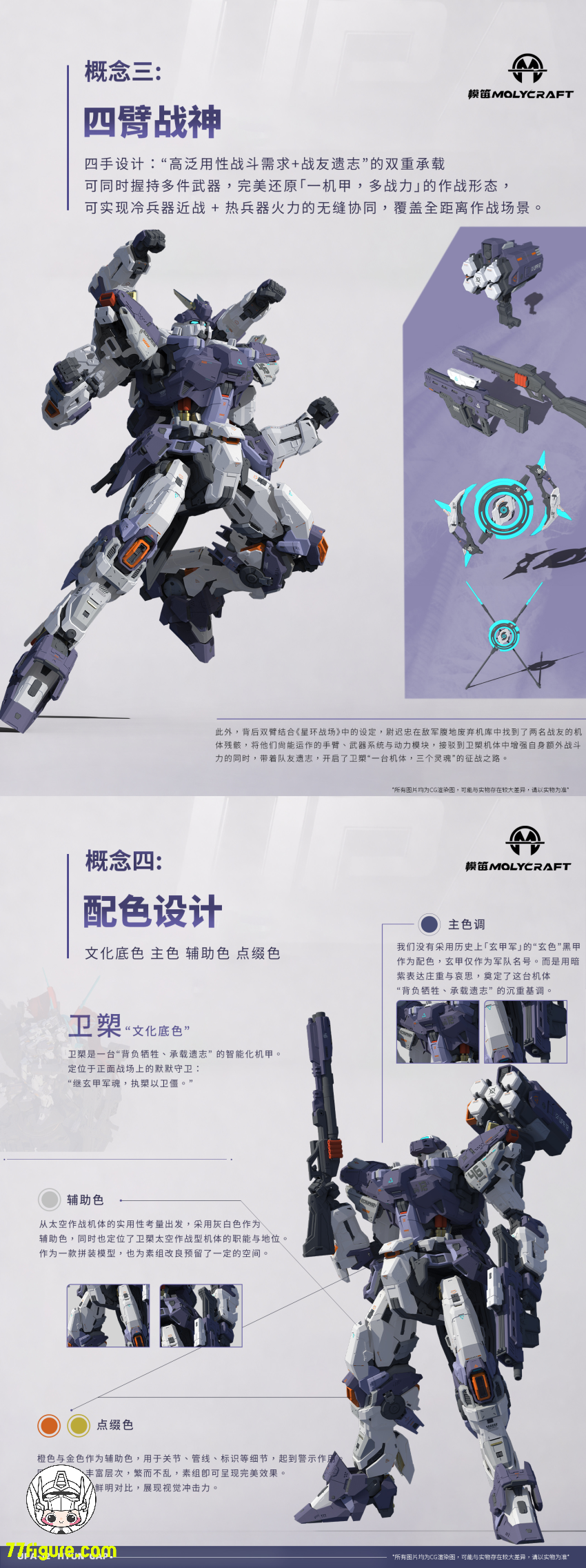 Molycraft x CiYuanJuXiang 1/100 UPA-12 衛槊・玄甲 プラモデル 商品画像 5