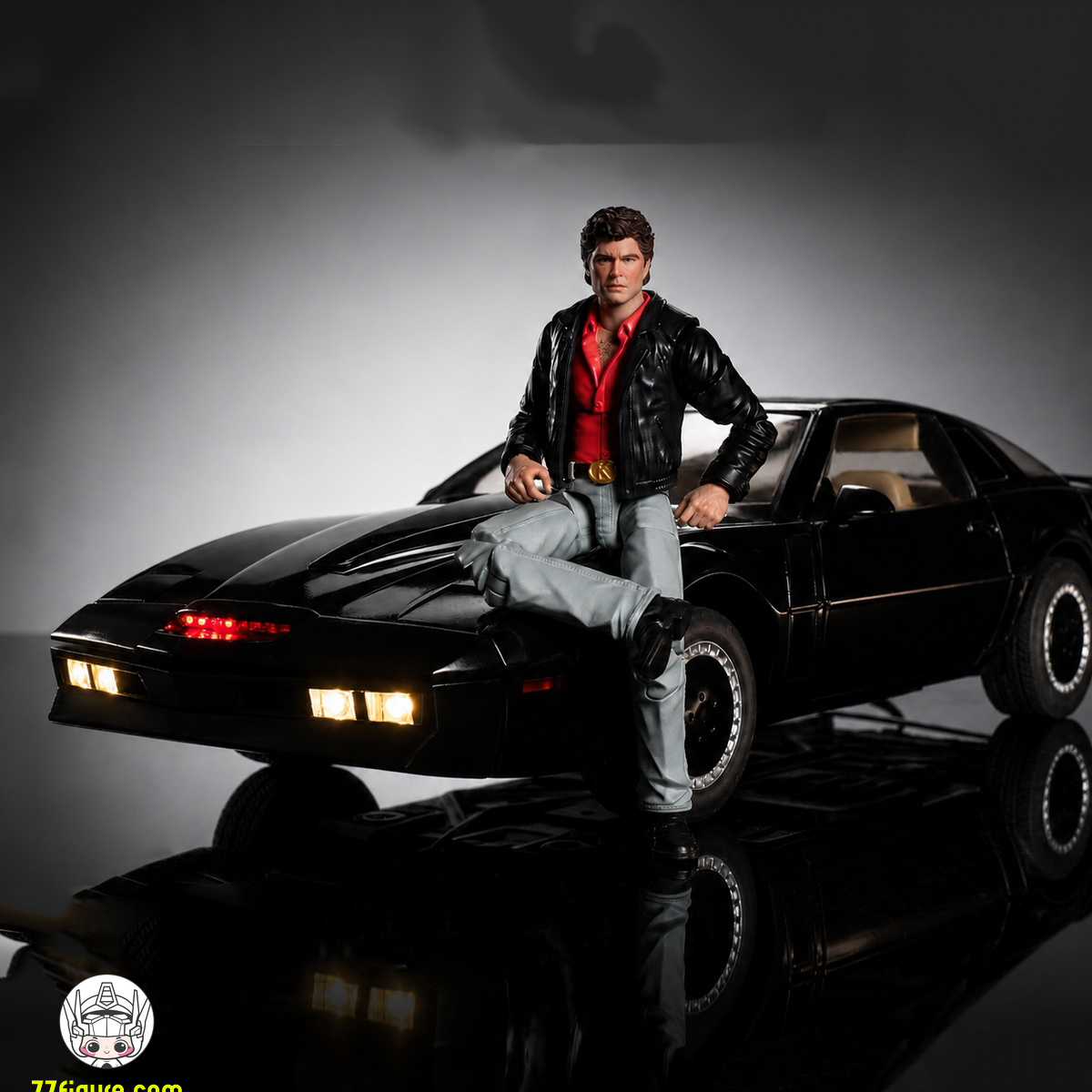 【予約商品】Ramen Toy 1/12 公式ライセンス ナイトライダー マイケル・ナイト＆KITT 塗装済み可動フィギュア