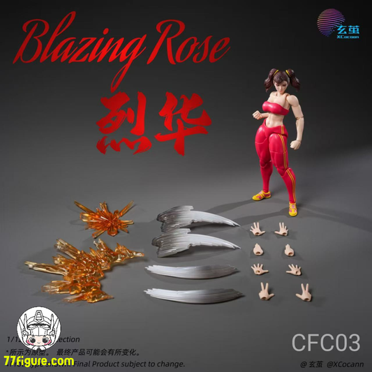 Xcocann Studio 1/12 CFC03 Fighting Girl Blazing Rose 烈華 塗装済み可動フィギュア 商品画像 1