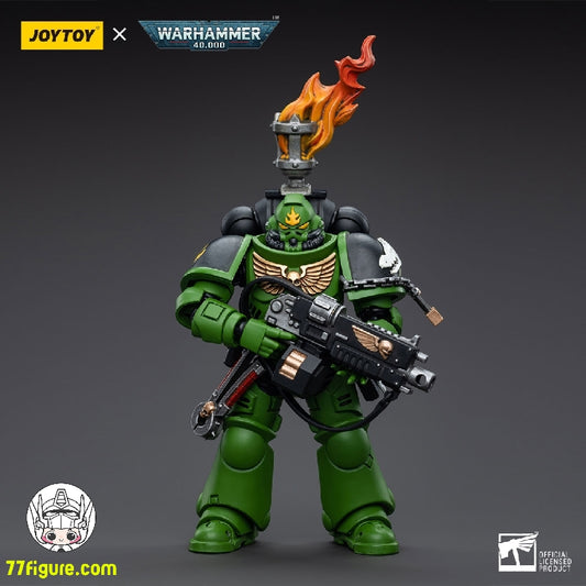 【品切れ】ジョイトイ JoyToy Source 1/18 『ウォーハンマー40K』サラマンダー インターセッサーズ サージェント・チェックガン 塗装済み可動フィギュア