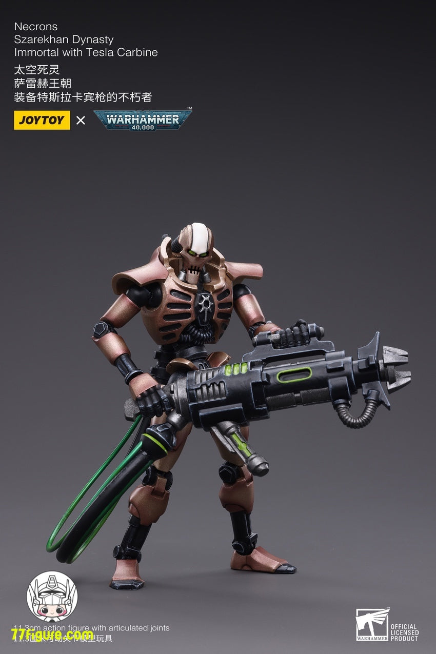 ジョイトイ JoyToy Source 1/18『ウォーハンマー40K』ネクロン スザーレカン王朝 イモータル テスラ カービン付き 二体セット -  77figure.com