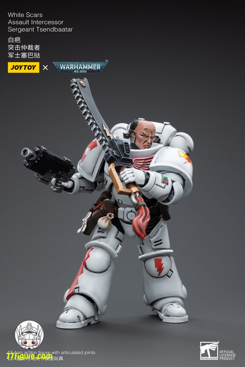 【品切れ】ジョイトイ JoyToy Source 1/18『ウォーハンマー40K』 白い傷跡 アサルト インターセッサー サージャント ツェンドバートル 塗装済み可動フィギュア