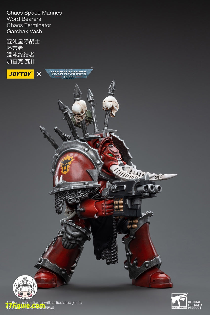 【品切れ】ジョイトイ JoyToy Source 1/18 『ウォーハンマー40K』カオス スペース マリーン ワード ベアラーズ カオス ターミネーター ガルチャック ヴァッシュ 塗装済み可動フィギュア