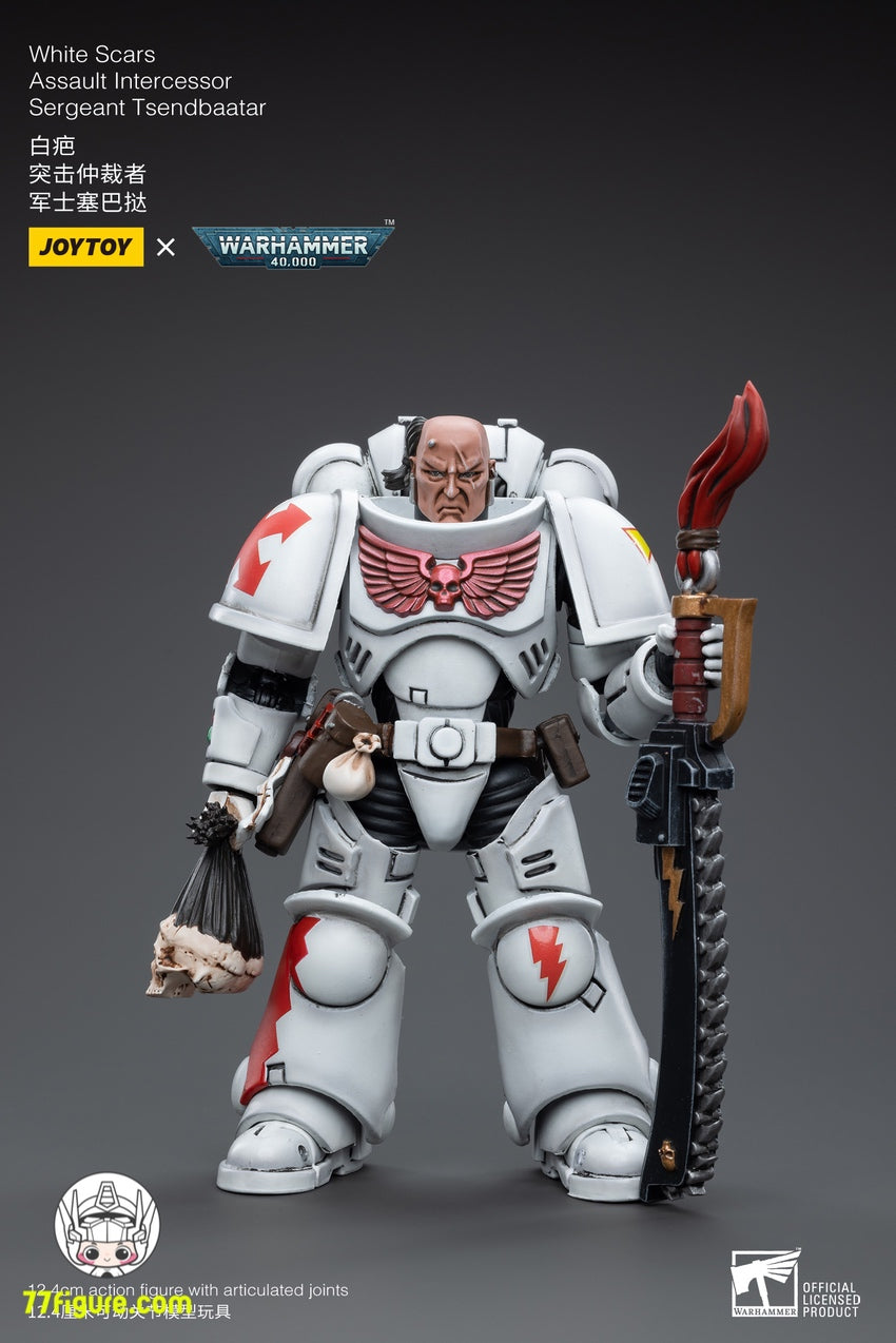 【品切れ】ジョイトイ JoyToy Source 1/18『ウォーハンマー40K』 白い傷跡 アサルト インターセッサー サージャント ツェンドバートル 塗装済み可動フィギュア