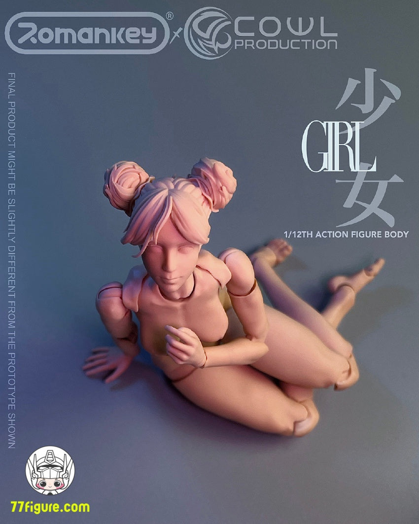 【予約商品】（再版）Romankey&Cowl 1/12 超可動女性素体 「日焼け肌」